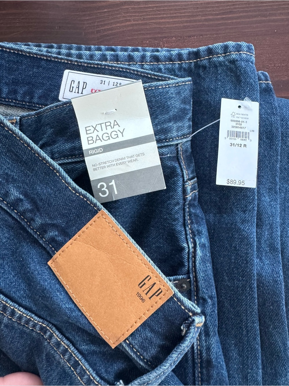 Gap 1996 The Hailey Extra Baggy Jean in Medium Indigo - Size 31 - Picture 8 of 9